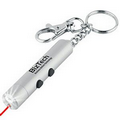 LED Flashlight w/ Laser Pointer and Keychain